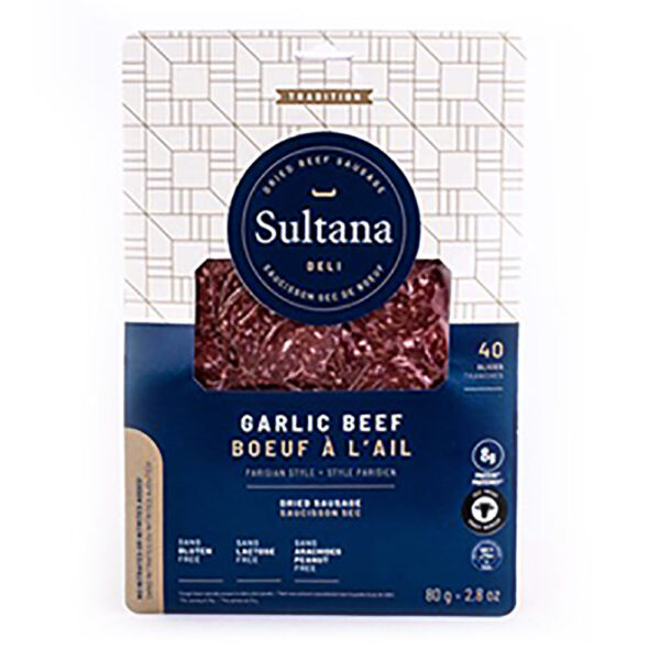 Halal garlic beef sausage