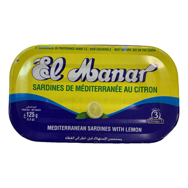 Sardines de méditerranée au citron, El Manar, 125 g