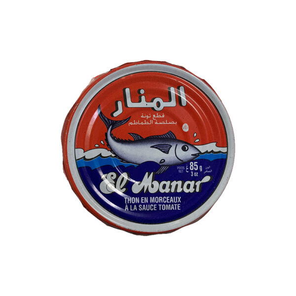 Tuna in pieces in tomato sauce, El Manar, 85 g