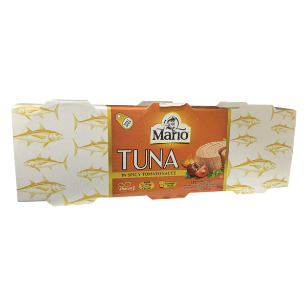 Tuna with spicy tomato sauce - Mario - Pack of 3 x 80 g