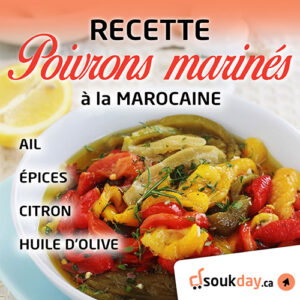 Moroccan marinated peppers, healthy recipe!