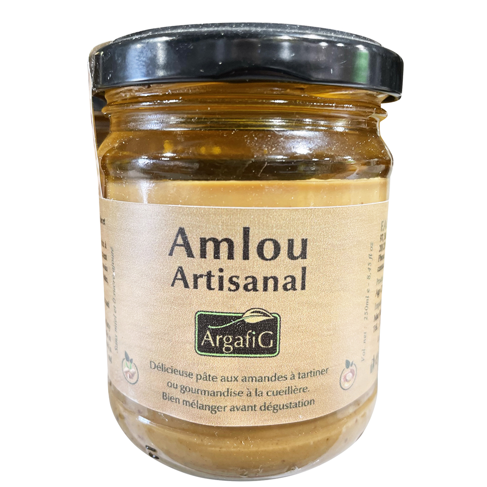 Pâtes à tartiner Amlou Crunchy (amandes grillées en morceaux, huile d' –  Origines & Saveurs