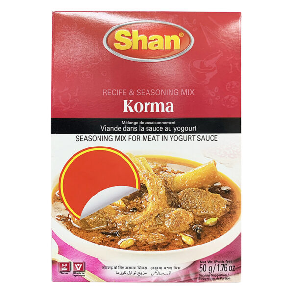 Korma, mélange d’assaisonnement pour viande dans la sauce au yogourt - Shan - 50 g