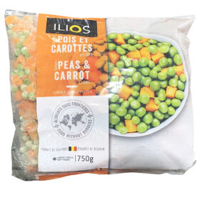 Pois et carottes surgelés - Ilios - 750 g