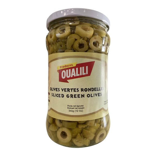 Olives vertes en rondelles – Oualili – 340 g