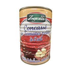 Concassé de tomates pelées à l'ail - Zgolli - 370 g