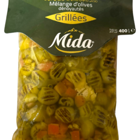 Mélange d’olives dénoyautés grillées Mida 400g